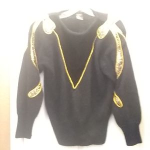 FINAL MARKDOWN Ladies' I. B. Diffusion Embellished vintage Sweater (S)